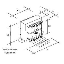 TRANSFORMADOR ABIERTO 230V- 12 12V 1A