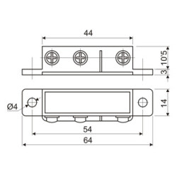 CONTACTO MAGNETICO NO/NC SUPERFICIE DH 35 800