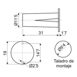 CONTACTO MAGNETICO N C  EMPOTRABLE DH 35 805
