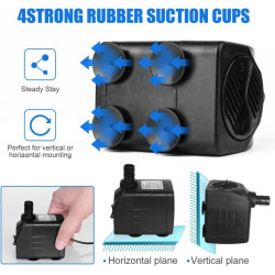 BOMBA DE AGUA SUMERGIBLE MINI 16W 800L/H