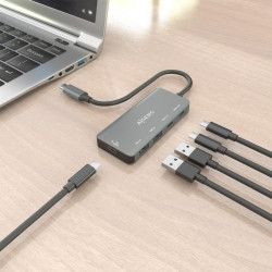 HUB USB 3 1 TIPO C A 2xTIPO C  2xTIPO A  1xC 100W