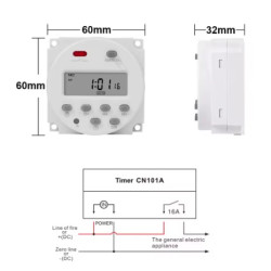 PROGRAMADOR DIG  SEMANAL 12V INTERVALO 1 SEGUNDO