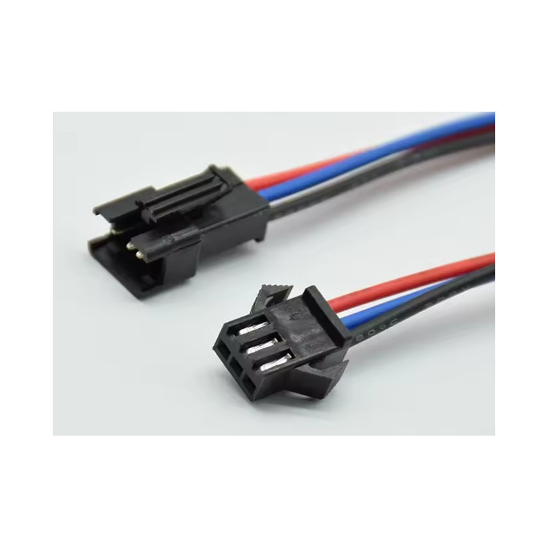 CONECTOR TIRA LED MACHO-HEMBRA 3 PINES CON CABLE
