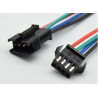 CONECTOR TIRA LED MACHO-HEMBRA 4 PINES CON CABLE