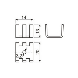 DISIPADOR DE ALUMINIO 4 32 cm²