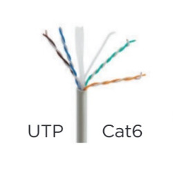 CABLE UTP CAT 6 CCA RIGIDO  EN ROLLO 305M 