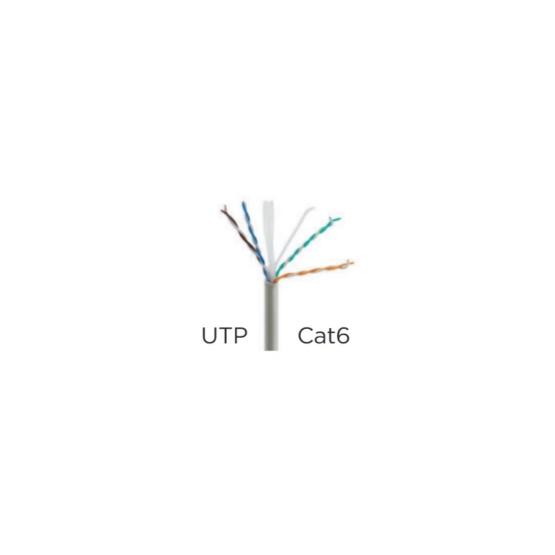 CABLE UTP CAT 6 CCA RIGIDO  EN ROLLO 305M 