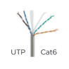 CABLE UTP CAT 6 CCA RIGIDO  EN ROLLO 305M 