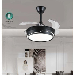 VENTILADOR MODELO SELINA-S 35W 4 ASPAS NEGRO