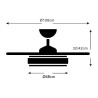 VENTILADOR MODELO MELODY-L BLANCO 30W 108cmØ
