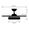 VENTILADOR MODELO AMBRA-L NEGRO 35W