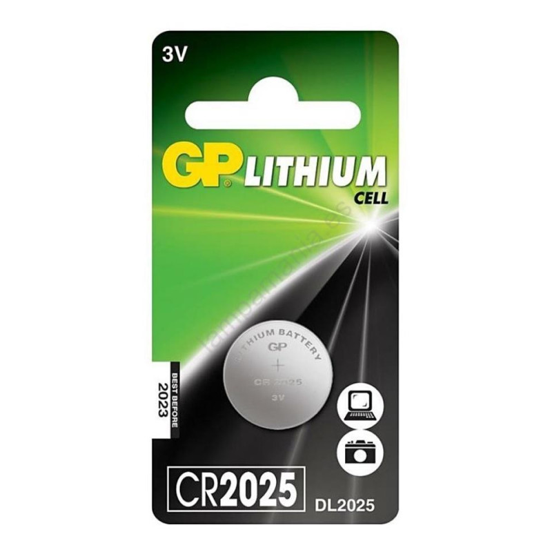PILA DE BOTON CR2025 GP 20x2 5mm 160mAh