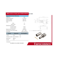 CONECTOR SMA MACHO CRIMPAR RG58