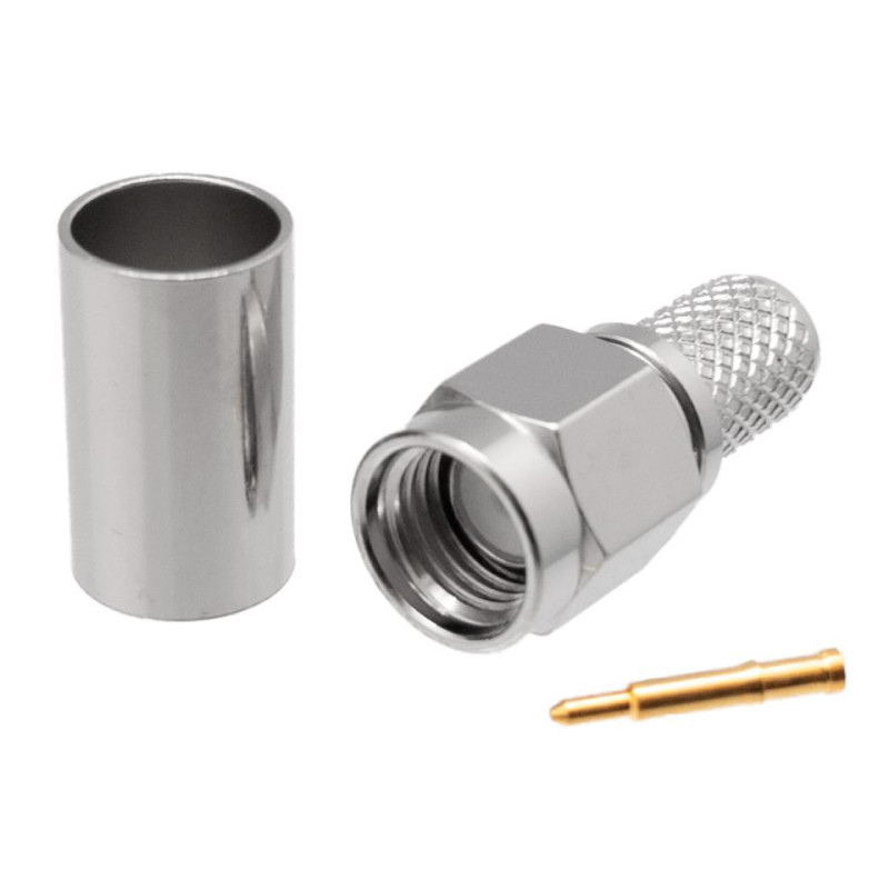 CONECTOR SMA MACHO CRIMPAR RG59