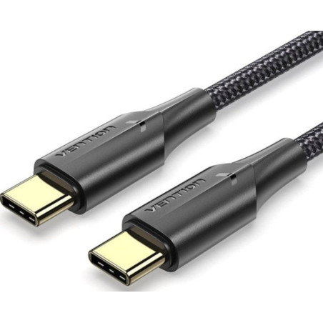 CABLE TIPO C A TIPO C 3A 50cm 60W NEGRO