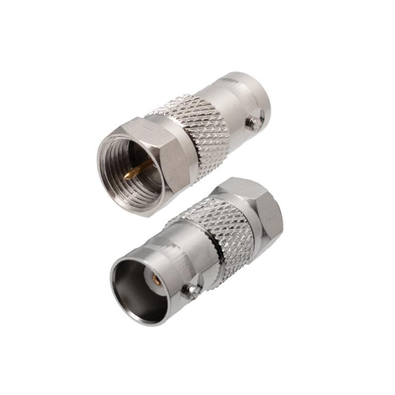 ADAPTADOR CONECTOR F MACHO - BNC HEMBRA