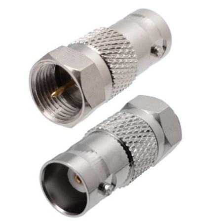 ADAPTADOR CONECTOR F MACHO - BNC HEMBRA