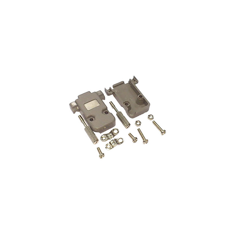 CARCASA SUB-D DB9 PINES PLASTICO RECTA