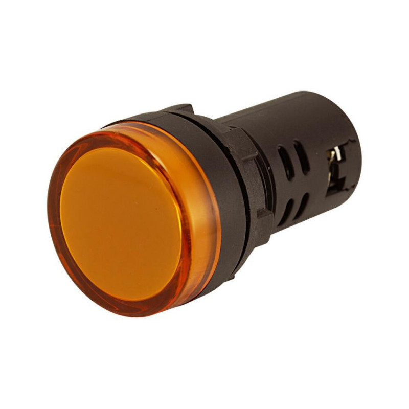 PILOTO LED MULTICHIP AMBAR 12VAC/VDC IP65 Ø22mm