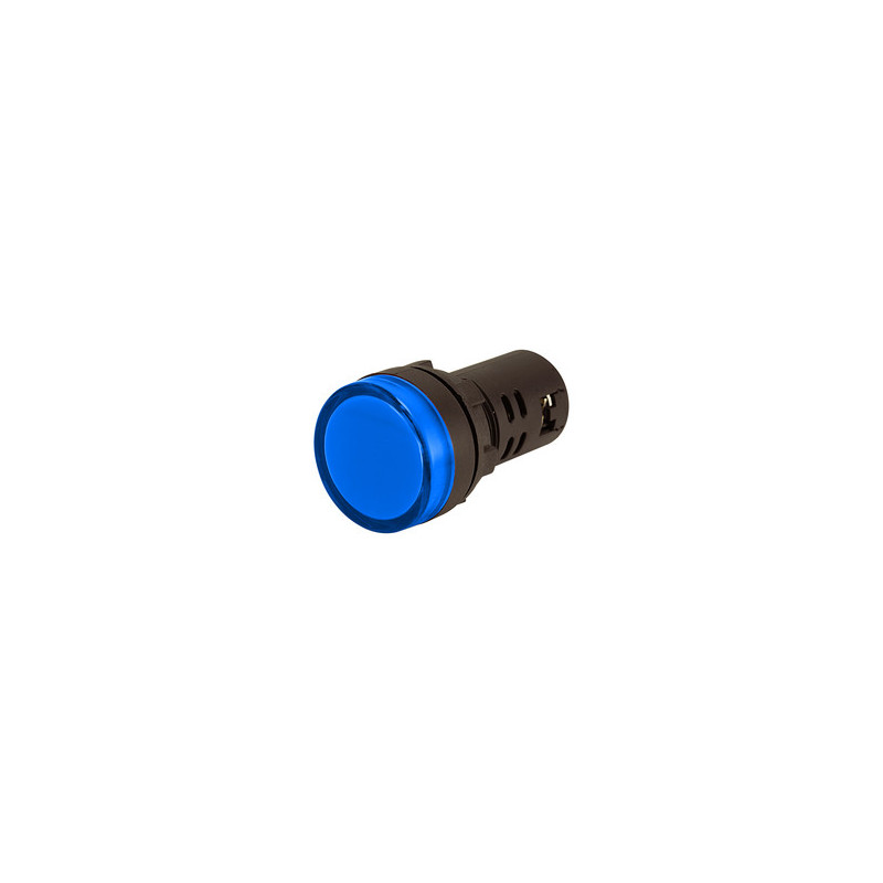 PILOTO LED MULTICHIP AZUL 12VAC/VDC IP65 Ø22mm