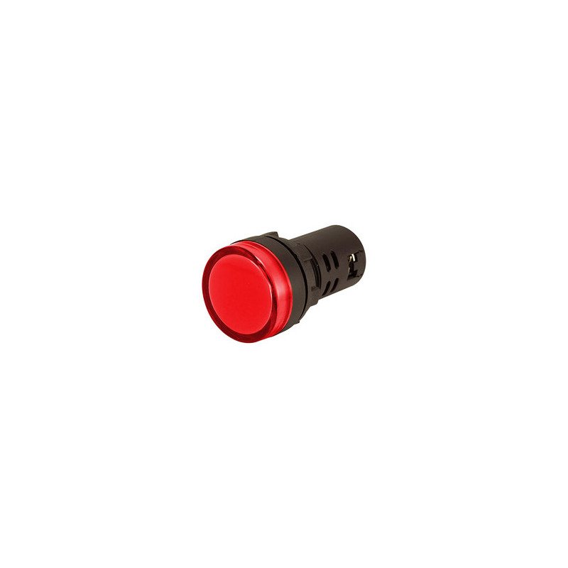 PILOTO LED MULTICHIP ROJO 12VAC/VDC IP65 Ø22mm