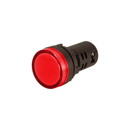 PILOTO LED MULTICHIP ROJO 12VAC/VDC IP65 Ø22mm