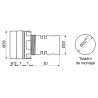 PILOTO LED MULTICHIP ROJO 12VAC/VDC IP65 Ø22mm