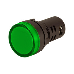 PILOTO LED MULTICHIP VERDE 12VAC/VDC IP65 Ø22mm
