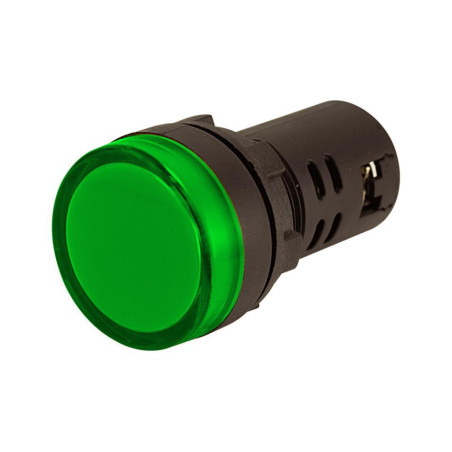 PILOTO LED MULTICHIP VERDE 12VAC/VDC IP65 Ø22mm