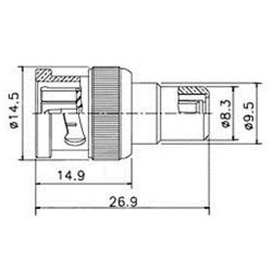 ADAPTADOR BNC MACHO A RCA HEMBRA METAL