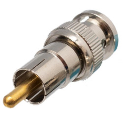 ADAPTADOR BNC MACHO A RCA MACHO METAL