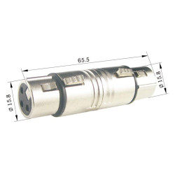 ADAPTADOR CANON  XLR  DOBLE HEMBRA