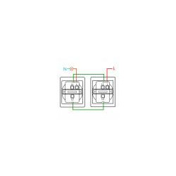 INTERRUPTOR CONMUTADO MODELO CC BLANCO