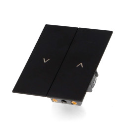 PULSADOR DOBLE UNIVERSAL EN COLO NEGRO MODELO CC