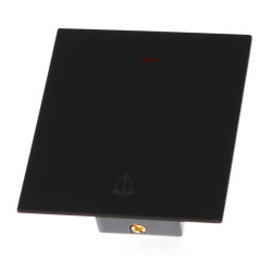 PULSADOR CON INDICADOR LUMINOSO UNIVERSAL NEGRO