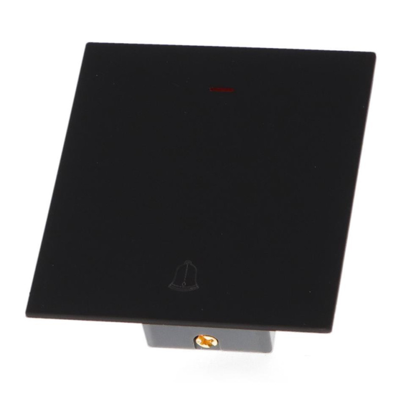 PULSADOR CON INDICADOR LUMINOSO UNIVERSAL NEGRO