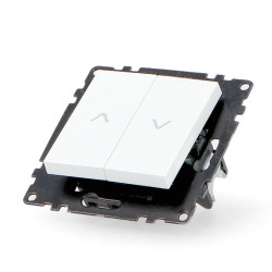 PULSADOR DOBLE UNIVERSAL PARA PERSIANAS BLANCO