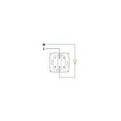 INTERRUPTOR SIMPLE UNIVERSAL SERIE PJ BLANCO