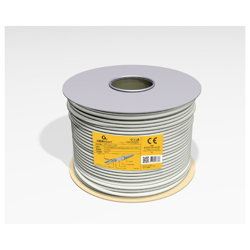 BOBINA CABLE LAN FTP CAT 6 FLEXIBLE 100m