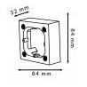 CAJA DE MECANISMOS DE SUPERFICIE 84X84X32