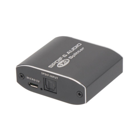 REPARTIDOR FIBRA OPTICA TOSLINK 1 ENTRADA 3 SALIDA