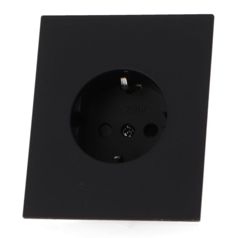 ENCHUFE SCHUKO COMPLETO UNIVERSAL CC COLOR NEGRO
