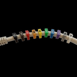 MARCADORES DE CABLE Ø 6 -7 5mm Nº 0-9 100 UDS