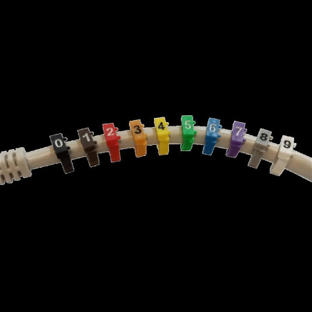 MARCADORES DE CABLE Ø 6 -7 5mm Nº 0-9 100 UDS
