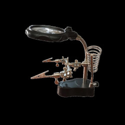SOPORTE DE SOLDADOR CON LUPA Y LUZ
