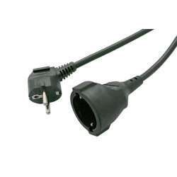PROLONGADOR SCHUKO M-H CABLE 3X1 5mm 2m NEGRO