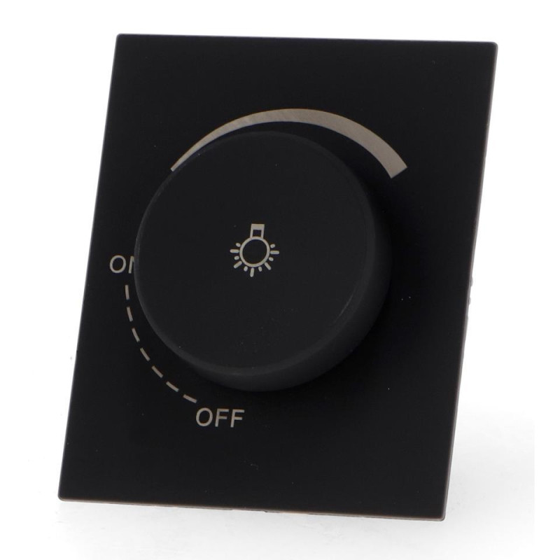 REGULADOR DE LUZ DE 0-600W NEGRO CC PARA LED