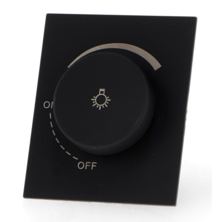 REGULADOR DE LUZ DE 0-600W NEGRO CC PARA LED