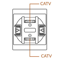 TOMA INTERMEDIA DE TV BLANCO SERIE CC