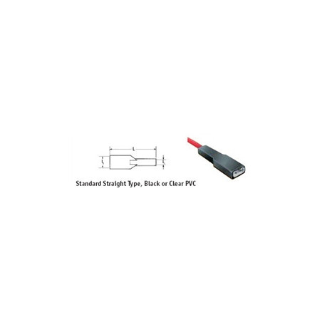 FUNDA FASTON MACHO LENGUETA 6 35 NEGRA 20 UNI 
